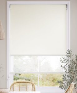 Double Roller Umbra Linen White