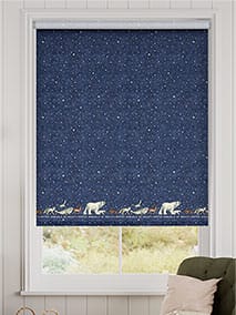Winter Animals at Night Blue